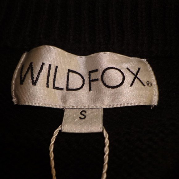 NWT Wildfox | Jet Black & White Jumbo Stars Sommers Crewneck Sweater - Picture 10 of 13